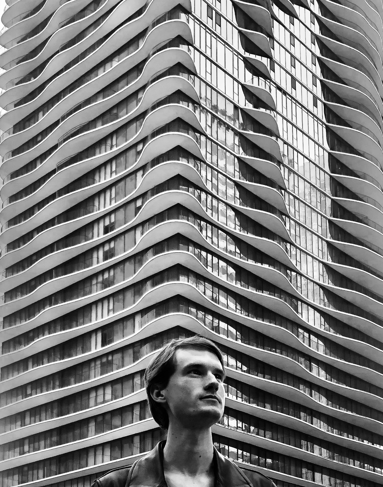 Joe Wlos at Aqua Building in Chicago